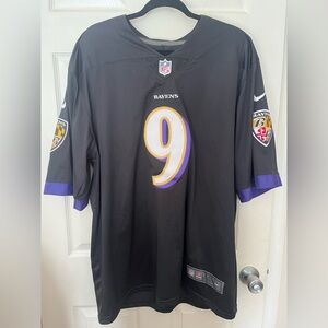 NFL Men’s 2XL Black and Purple Ravens Jersey